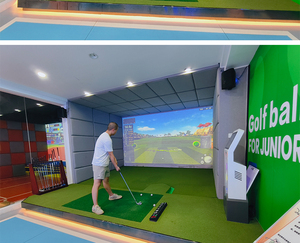 Simulateur de golf d'intérieur luxueux à caméra haute vitesse et haute définition pour l'entraînement à domicile, adapté aux grands centres de jeux. - Product Image 1