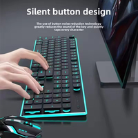 Set Keyboard Membran Ultra Tipis Silent X7S Berkabel/Nirkabel Warna Putih/Pelangi Mini Portabel untuk Gaming/Kantor