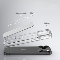 Casing ponsel iPhone 17 Pro Max transparan, casing ponsel bening magnetik, casing TPU lembut Matte PC untuk iPhone 17 Air
