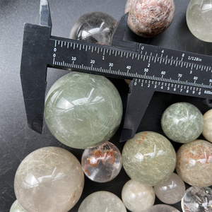 Sfera di Quarzo Rutilato Lucidato, Palla di Quarzo Fantasma da Giardino, Cristallo Naturale Misto <span class=keywords><strong>e</strong></span> Quarzo Spirituale - Product Image 6