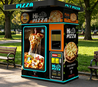 Distributeur automatique de pizzas surgelées pour l'extérieur, distributeur de pizzas chaudes, fonctionne avec des pièces de monnaie, paiement par code QR, distributeur commercial