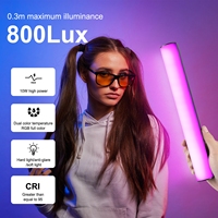 PULUZ 30cm RGB Full Color Magnetic Rechargeable Handheld LED Photography Stick Tube Fill Bar Light for Studio Shooting Lighting