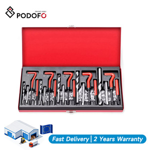 ชุดเครื่องมือซ่อมเกลียวเสียหาย Podofo 131 ชิ้น รุ่น M5 M6 M8 M10 M12 เครื่องมือช่างสำหรับซ่อมบล็อกเครื่องยนต์ ชุดซ่อมแซมความเสียหาย จัดส่งรวดเร็ว - Product Image 1