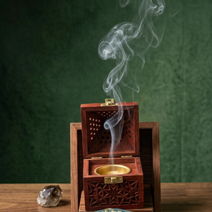 Caja de Madera para Incienso, Difusor de Aromaterapia, Quemador de Perfume, Estuche Decorativo para Aromas, para Hogar, Spa y Oficina, Hecho a Mano, Personalizable - Product Image 1
