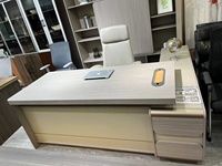 Bureau de gestionnaire de patron moderne bureau en bois de luxe léger de type L mobilier de bureau
