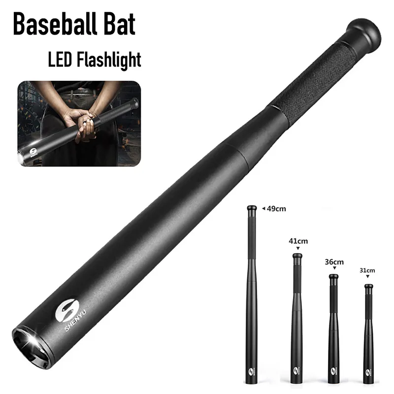 Waterproof Super Bright Baton Aluminium Alloy Torch for Emergency Self Defens Outdoor Lighting Baseball Bat LED Flashlight