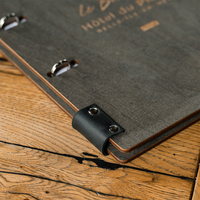 Porte-menu en bois gravé sur mesure, couvertures de menu en bois pour restaurants