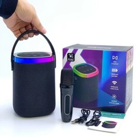 Système de karaoké portable national avec microphone intégré et haut-parleur sans fil, sortie 10W, batterie 1000-2000mAh, compatible Bluetooth 5.3
