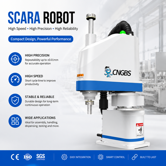 TM7 High Precision SCARA Robot 4 Axis Industrial Robotic Arm 7kg Payload 0.01mm Repeatability for Pick and Place Assembly