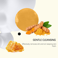 Savon au Curcuma et au Miel Bio Personnalisé avec Logo Privé – Nettoyage en Profondeur, Hydratant, Éclat et Lissage de la Peau