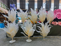 Grandes fleurs géantes en organza de soie H205 de haute qualité, autoportantes, pour la décoration de toile de fond de mariage, événements et fêtes