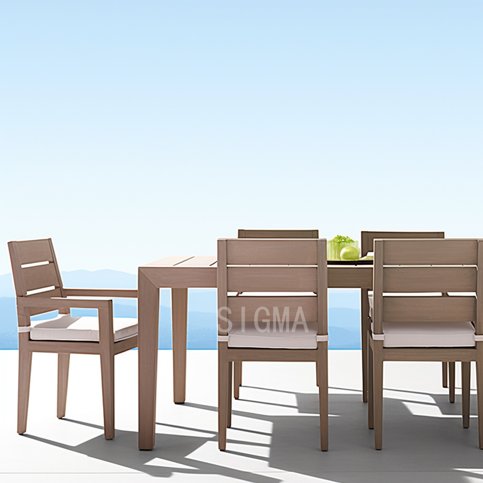 Factory design garden beach bar furniture outdoor furniture rooftop bar bistro height teak wood wooden high bar stools