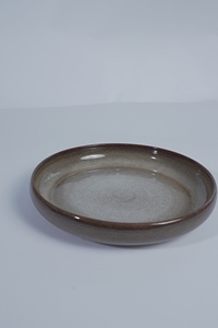 Platos de Porcelana para Cena Estilo Vintage Tailandés, con Acabado Color Caqui, para Servir Filetes, Platos de Cerámica para Restaurante - Product Image 4