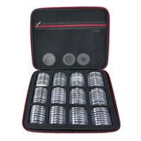 Couleur personnalisée LOGO PU cuir EVA Coin Capsule Collection étui pour pièce commémorative