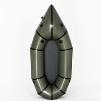 Packraft gonflable pliable individuel en TPU/PVC pour kayak, bateau léger, étanche, pour la pêche et les aventures fluviales