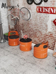 Tavolo <span class=keywords><strong>e</strong></span> <span class=keywords><strong>Sedie</strong></span> da Bar in Acciaio Stile Industriale Creativo a Forma di Barile <span class=keywords><strong>per</strong></span> Hotel, Ristoranti <span class=keywords><strong>e</strong></span> Uso Commerciale - Product Image 6