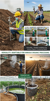 Capteur de compost organique étanche RS485, thermomètre de sol avec sonde longue en acier inoxydable pour l'agriculture, l'élevage et l'industrie