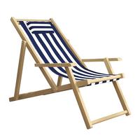 Chaise de plage en bois pliable et réglable avec logo personnalisé, vente en gros