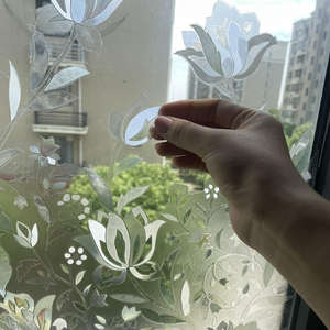 <span class=keywords><strong>Film</strong></span> en PVC pour fenêtres, motif classique des dynasties Ming et Qing, translucide, pour balcon, idéal pour la saison des fleurs - Product Image 3