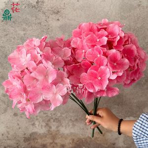 Bouquet de fleurs artificielles en soie d'hortensia, 5 têtes, 115 pétales, décoration de mariage, fleurs artificielles pour hôtel et arrangements de fond de scène - Product Image 3
