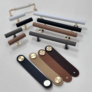 Tiradores y pomos de aleación de zinc ajustables anticolisión para muebles, de cuero, para cómodas, cajones, dormitorios y cocinas, de un solo/doble orificio - Product Image 6