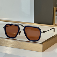 Lunettes de soleil de luxe pour hommes, style pilote à double pont, monture métallique mixte, protection UV400, pour la conduite et les activités de plein air, haute qualité