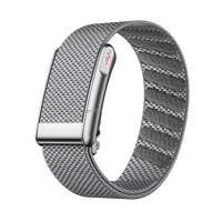 E500 Pulsera Inteligente Plateada con Monitor de ECG, Reloj Inteligente con IA para el Cuidado de la Salud, Dispositivo Portátil con Monitor de Frecuencia Cardíaca, Smartband Deportiva para Android e iOS