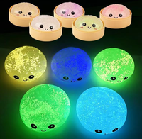 Dumpling Squishy 8,5 CM Lumineux dans le Noir Mignon et Durable avec Paillettes Jouet Squishy Dumpling Prêt à Expédier