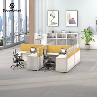 Postes de travail modernes avec cloisons de bureau SpaceUnited, bureaux élégants de style écran