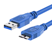 Cable Adaptador USB 3.0 Tipo A Macho a Micro-B Macho con Conductor de Cobre Puro para Escáner e Impresora 0.3m/0.5m/1m/3m/5m