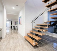 VIKO 2023 Escalier de haute qualité Design moderne Escalier droit préfabriqué en acier et bois