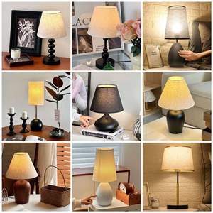 Lampe de table de style américain minimaliste moderne avec gradation tactile, lampe de chevet rétro de luxe pour chambre à coucher - Product Image 2