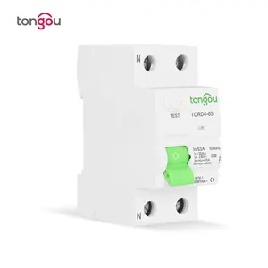 Disjuntor de corrente residual ac 2p 63a 10ma, dispositivo de vazamento rcd rccb 10ma elcb