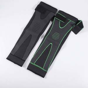 1 pièce Genouillère de compression élastique allongée à rayures, manchon de sport, protection pour l'arthrite et les douleurs articulaires, pour le volleyball - Product Image 3