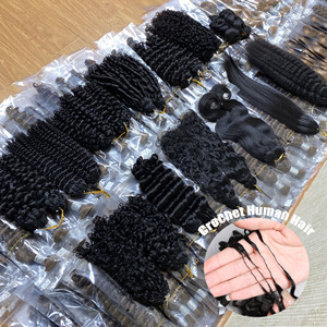 Vente en gros de tresses au crochet bouclées Pissy, cheveux humains 100% vierges, tresses de cheveux humains d'apparence naturelle - Product Image 3