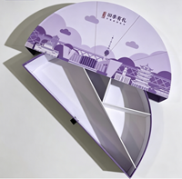 Boîte cadeau en carton ondulé semi-circulaire rotative avec logo personnalisé de qualité supérieure pour cadeaux d'entreprise, emballage de luxe