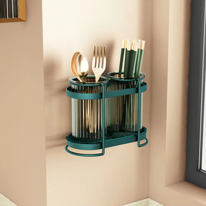 Organizador de Cubiertos Colgante de Pared - Soporte Metálico para Palillos, Cucharas, Cuchillos, Tenedores y Utensilios - Product Image 4