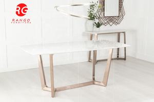 Table de salle à manger de luxe moderne, ensemble pour 6 chaises, bon marché, design <span class=keywords><strong>en</strong></span> marbre - Product Image 4