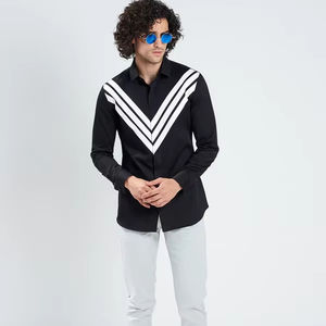 Camisas informales Tri V de algodón 100% para servicio OEM transpirable de verano disponible - Product Image 1