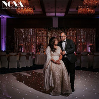 Nouvelle piste de danse vidéo LED RVB scintillante blanche pour mariage 2021