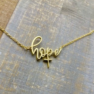 MECYLIFE-Collar con Cruz Cristiana para Mujer, Joyería Religiosa de <span class=keywords><strong>Esperanza</strong></span> - Product Image 3