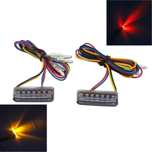 Clignotants LED universels avec Mini voyant de frein, pour Yamaha, Honda, Suzuki, Kawasaki, Chopper et <span class=keywords><strong>Bobber</strong></span>, 1 paire - Product Image 1