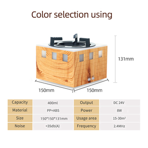 Nhà bếp vuông Bếp gas dầu khuếch tán, máy lọc sương mù không khí máy Spa ngọn lửa lâu đài siêu âm thời gian Thiết lập khuếch tán ánh sáng đầy màu sắc - Product Image 3