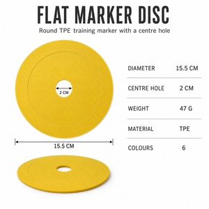 Dischi Segnaposto Rotondi Piatti in TPE per Allenamento Calcio con Foro Centrale, Logo Personalizzato, 6 Colori, Vendita all'Ingrosso - Product Image 2
