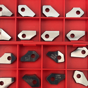 Chất lượng cao 45 độ tungsten carbide hình thành lưỡi OEM tùy chỉnh bê tông van ghế Cutter chèn đóng hộp chuyển công cụ - Product Image 5