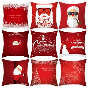 Christmas Cushion Cover Merry Christmas Decorations for Home Christmas Ornament Navidad Noel Xmas Gifts Happy New Year 2023