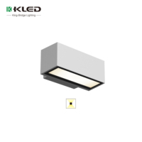 Lumière murale LED extérieure KLED IP65 étanche, forme carrée, corps en alliage d'aluminium, 2700K blanc chaud, jardin, dimmable