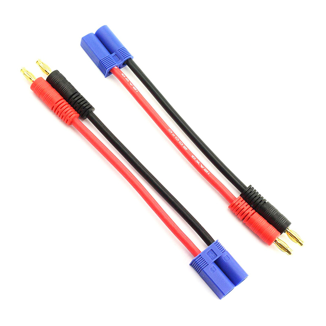 EC5 to 4mm Gold Plated Banana Plug Charge Lead Cable for New Energy RC Battery Connection Cable