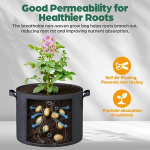 Paquete de 1 Bolsa de Cultivo de 5 Galones, de Tela No Tejida, Transpirable y Resistente - Product Image 4
