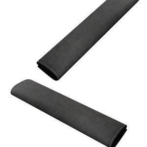 超柔软毛茸茸的黑色汽车安全带套超长翻盖带垫成人儿童加厚汽车安全带垫升级版汽车 - Product Image 1